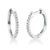 Creolen aus 750 Gold Weißgold 22 Brillanten 0,11ct W-SI 14x2,2mm