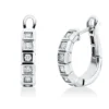 Creolen aus 750 Gold Weißgold 12 Brillanten 0,26ct TW-SI 17,7x3,9mm