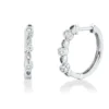 Creolen aus 750 Gold Weißgold 6 Brillanten 0,1ct TW-SI 16,6x2,3mm
