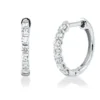 Creolen aus 750 Gold Weißgold 14 Brillanten 0,34ct W-SI 12,6x1,8mm