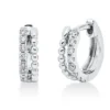 Creolen aus 750 Gold Weißgold 16 Brillanten 0,14ct W-SI 9,6x3mm