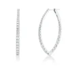 Creolen aus 750 Gold Weißgold 64 Brillanten 2,32ct TW-SI 37x2,3mm