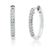 Creolen aus 750 Gold Weißgold 20 Brillanten 0,31ct TW-SI 19,6x2,5mm