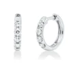 Creolen aus 750 Gold Weißgold 8 Brillanten 0,42ct W-SI 14,3x2,6mm
