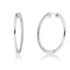Creolen aus 750 Gold Weißgold 50 Brillanten 0,24ct W-PI 24,6x1,5mm