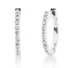 Creolen aus 750 Gold Weißgold 22 Brillanten 0,09ct W-SI 11,5x1,4mm