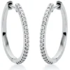 Creolen aus 750 Gold Weißgold 38 Brillanten 0,26ct TW-SI 21,1x1,6mm