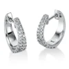 Creolen aus 750 Gold Weißgold 50 Brillanten 0,35ct TW-SI 12,5x3,6mm