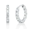 Creolen aus 750 Gold Weißgold 22 Brillanten 1,03ct TW-SI 13,8x2,2mm