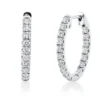 Creolen aus 750 Gold Weißgold 34 Brillanten 0,96ct TW-SI 19,6x2,5mm