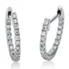 Creolen aus 750 Gold Weißgold 34 Brillanten 0,24ct TW-SI 13,2x1,6mm