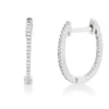 Creolen aus 750 Gold Weißgold 62 Brillanten 0,09ct TW-SI 13,5x1mm