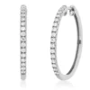 Creolen aus 750 Gold Weißgold 32 Brillanten 0,44ct TW-SI 24,3x1,8mm