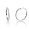 Creolen aus 750 Gold Weißgold 28 Brillanten 2,36ct TW-SI 30x2,9mm