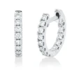 Creolen aus 750 Gold Weißgold 26 Brillanten 0,36ct W-SI 12x1,9mm