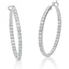 Creolen aus 750 Gold Weißgold 70 Brillanten 2,04ct TW-SI 34,8x2,4mm