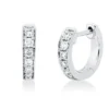 Creolen aus 750 Gold Weißgold 14 Brillanten 0,15ct TW-SI 10x2,3mm