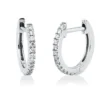 Creolen aus 750 Gold Weißgold 26 Brillanten 0,08ct TW-SI 9,9x1,1mm