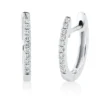 Creolen aus 750 Gold Weißgold 20 Brillanten 0,09ct W-SI 12,4x1,5mm