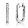 Creolen aus 750 Gold Weißgold 50 Brillanten 0,34ct TW-SI 15,5x2,2mm