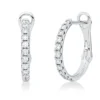 Creolen aus 750 Gold Weißgold 22 Brillanten 0,32ct TW-SI 16,2x1,8mm