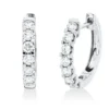 Creolen aus 750 Gold Weißgold 14 Brillanten 0,44ct TW-SI 14,4x2,4mm