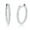 Creolen aus 750 Gold Weißgold 38 Brillanten 0,32ct TW-SI 14,9x1,4mm