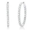 Creolen aus 750 Gold Weißgold 50 Brillanten 4,09ct TW-SI 33,5x2,8mm