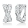 Creolen aus 750 Gold Weißgold 229 Diamanten 2,99ct TW-SI 21x10,6mm