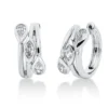 Creolen aus 585 Gold Weißgold 6 Diamanten 0,81ct TW-SI 16,8x7,6mm
