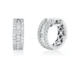 Creolen aus 750 Gold Weißgold 78 Diamanten 1,01ct TW-SI 15,3x2mm