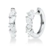 Creolen aus 750 Gold Weißgold 8 Diamanten 1,21ct TW-VSI 16,6x3,7mm