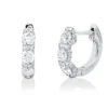 Creolen aus 750 Gold Weißgold 76 Diamanten 0,85ct TW-SI 12,1x2,8mm