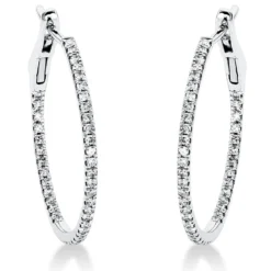 Creolen aus 750 Gold Weißgold 86 Diamanten 0,3ct TW-SI 23,4x1mm