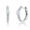 Creolen aus 750 Gold Weißgold 16 Diamanten 0,27ct 13,3x2,2mm