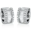 Creolen aus 750 Gold Weißgold 49 Diamanten 1,18ct TW-VSI 13,3x6,9mm