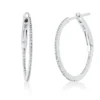 Creolen aus 750 Gold Weißgold 96 Diamanten 0,11ct TW-SI 19,2x0,8mm