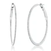 Creolen aus 750 Gold Weißgold 164 Diamanten 0,31ct TW-SI 31,7x1mm