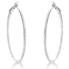 Creolen aus 750 Gold Weißgold 156 Diamanten 0,63ct TW-SI 36x1,2mm