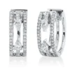 Creolen aus 750 Gold Weißgold 82 Diamanten 0,76ct TW-SI 15,7x5,9mm