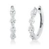 Creolen aus 750 Gold Weißgold 8 Diamanten 1ct TW-SI 17,8x3mm