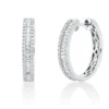 Creolen aus 750 Gold Weißgold 152 Diamanten 0,66ct TW-SI 19,5x3,3mm
