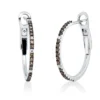 Creolen aus 750 Gold Weißgold 42 Diamanten 0,44ct 23,5x1,5mm