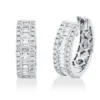 Creolen aus 750 Gold Weißgold 95 Diamanten 0,63ct TW-SI 13,8x4,5mm