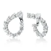 Creolen aus 750 Gold Weißgold 58 Diamanten 3,75ct 29,8x16,3mm