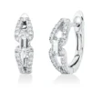 Creolen aus 750 Gold Weißgold 54 Diamanten 0,44ct TW-VSI/SI 13,2x4mm