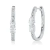 Creolen aus 750 Gold Weißgold 24 Diamanten 0,86ct 19,2x2,9mm