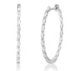 Creolen aus 750 Weißgold 32 Diamanten Navette-Schliff 0,96ct TW-SI 29,9x1,6mm