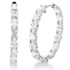Creolen aus 750 Weißgold 28 Diamanten Oval-Schliff 3,36ct TW-VSI 23,6x3mm
