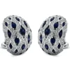 Creolen aus 750 Weißgold 44 Saphire 1,51ct blau 276 Brillanten 1,24ct TW-VSI